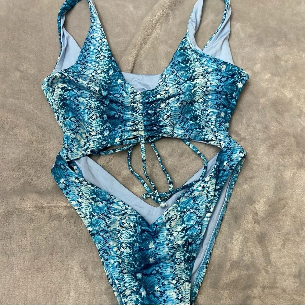 New! Frankie's Bikini's Emma One Piece Swimsuit in Mamba - 27697
